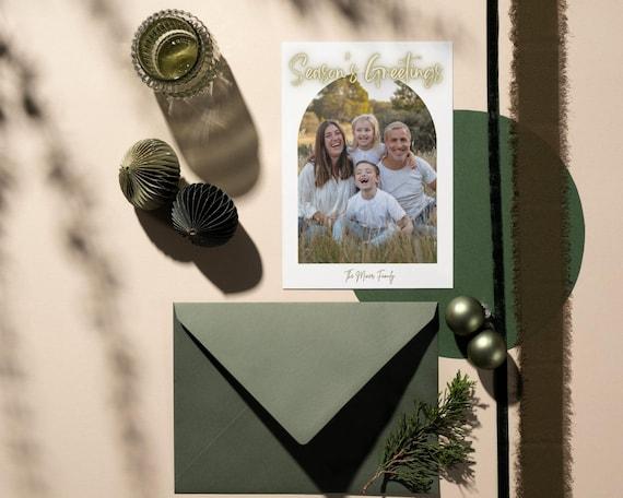 Instant Download Season's Greetings| Editable Holiday Photo Card|Editable Canva Template| Printable 5x7/4x6 Avery No-Cut| Modern Christmas by NaptimeVillage