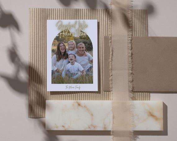 Instant Download Joyful Christmas Card| Christian Holiday Photo Card|Editable Canva Template| Printable 5x7/4x6 Avery No-Cut Faith Christmas by NaptimeVillage