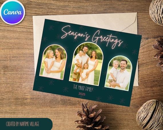 Editable Christmas Card Template & Holiday Games |Canva Family Photo Card, Christmas Riddles, Printable Set |Budget Friendly Christmas Card by NaptimeVillage