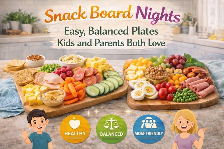 Cover art for Snack Board Nights: Easy, Balanced Plates Kids and Parents Both Love