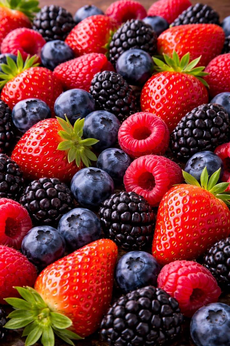 Fresh Berries ready to serve.