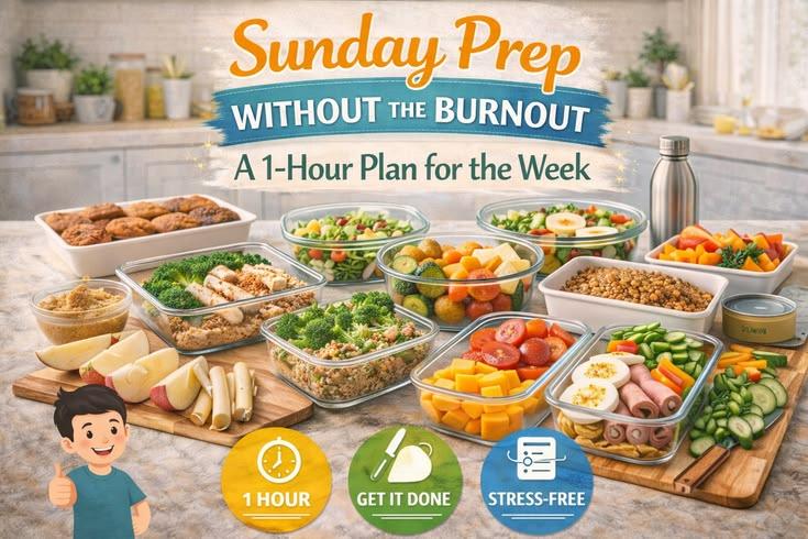 Cover art for Sunday Prep Without the Burnout: A 1-Hour Plan for the Week