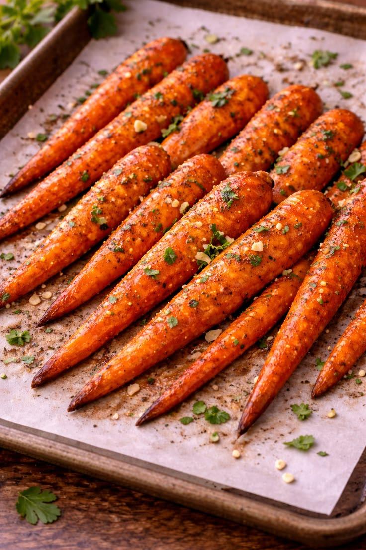 Roasted Carrots ready to serve.