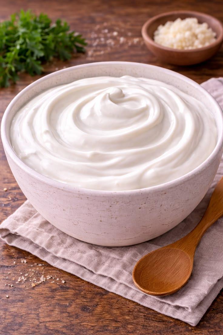 Greek Yogurt ready to serve.