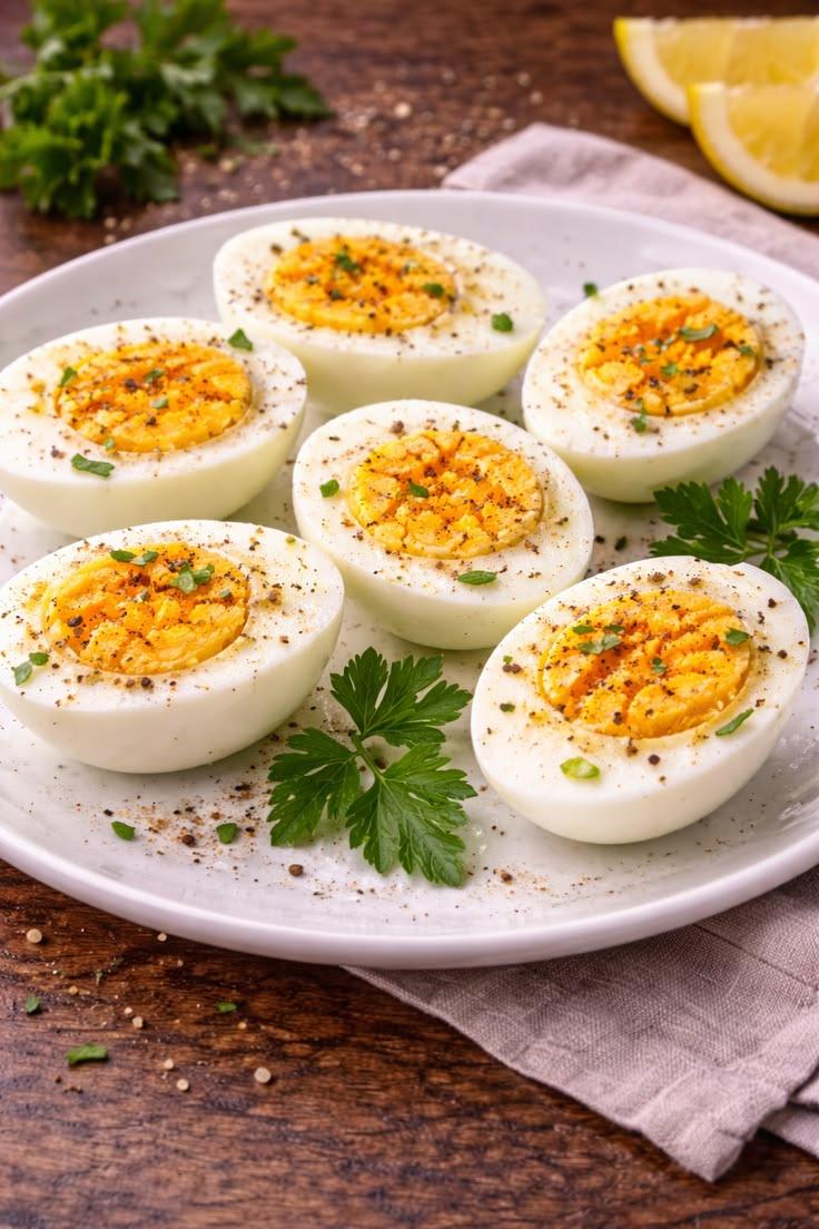 Hard-Boiled Egg ready to serve.