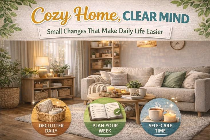 Cover art for Cozy Home, Clear Mind: Small Changes That Make Daily Life Easier