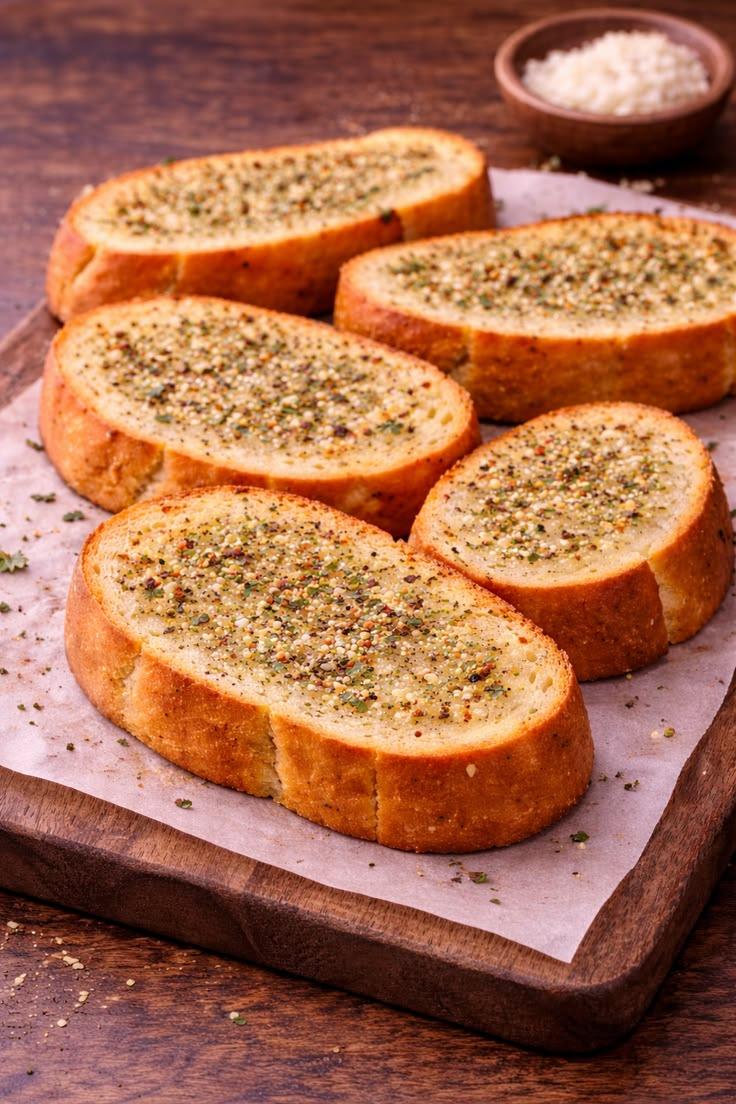 Garlic or Herb Toast ready to serve.