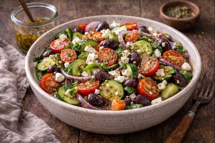Photo for Greek Salad with Homemade Dressing