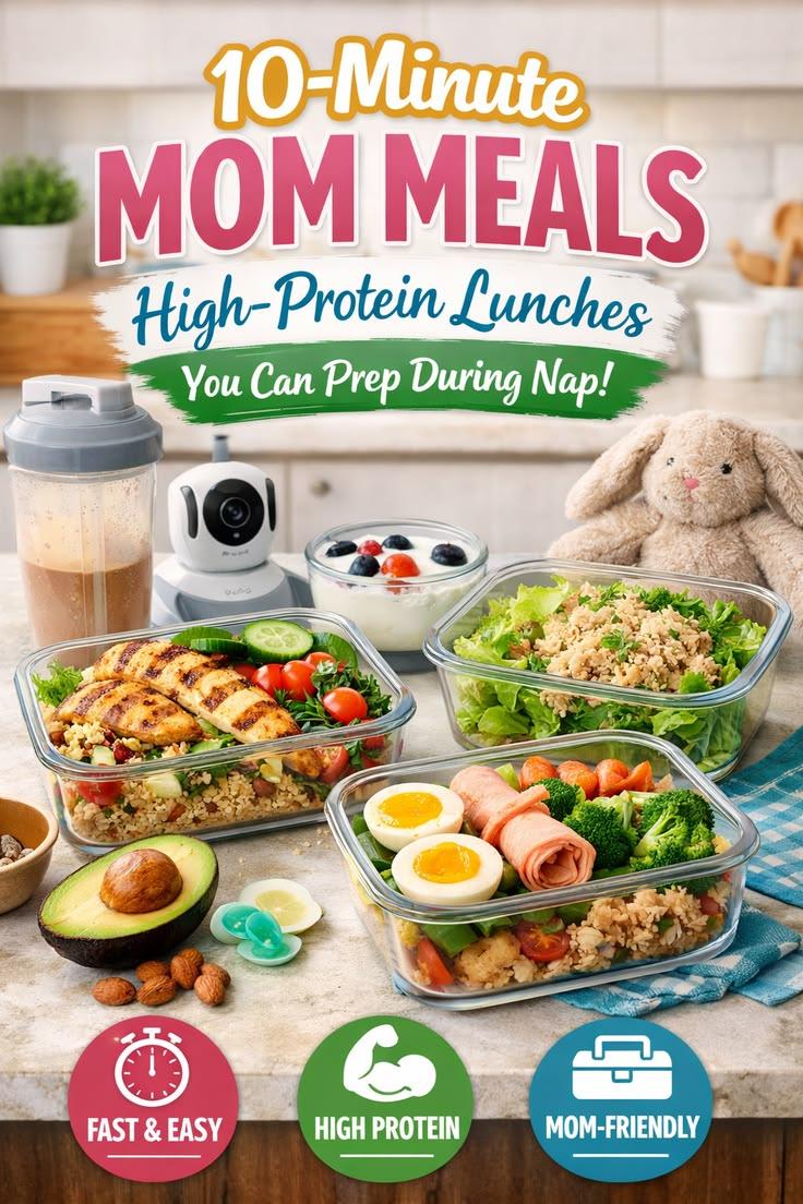 Cover art for 10-Minute Mom Meals: High-Protein Lunches You Can Prep During Nap