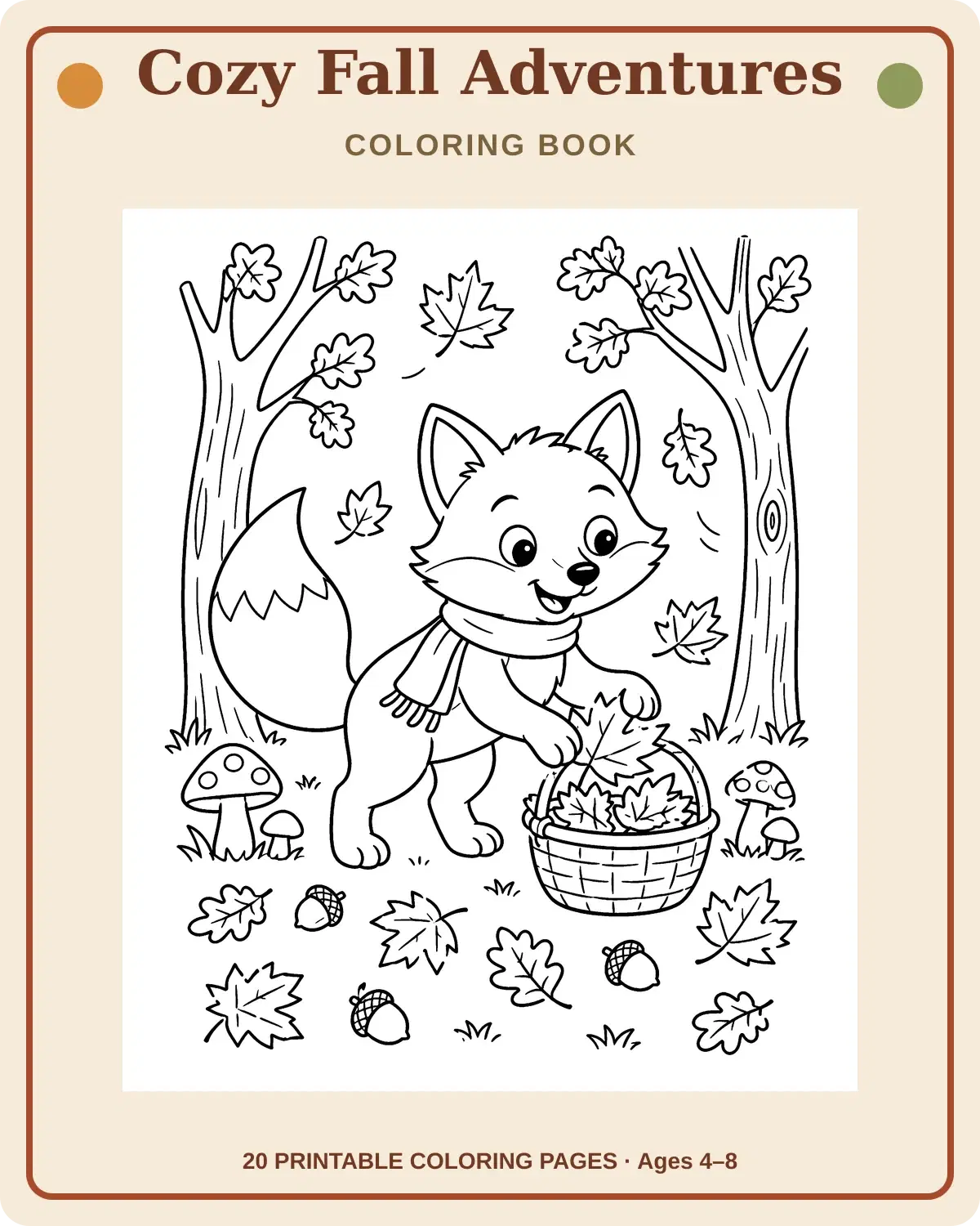 Cozy Fall Adventures Coloring Book