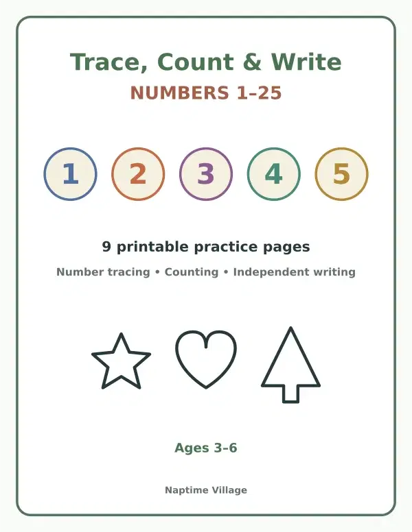 Number Tracing Workbook 1–25