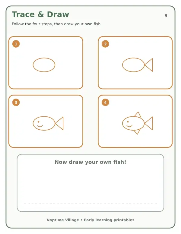 Trace and Draw Animal Activities