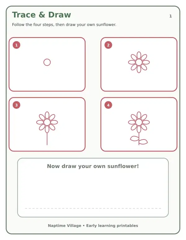 Trace and Draw Nature Activities
