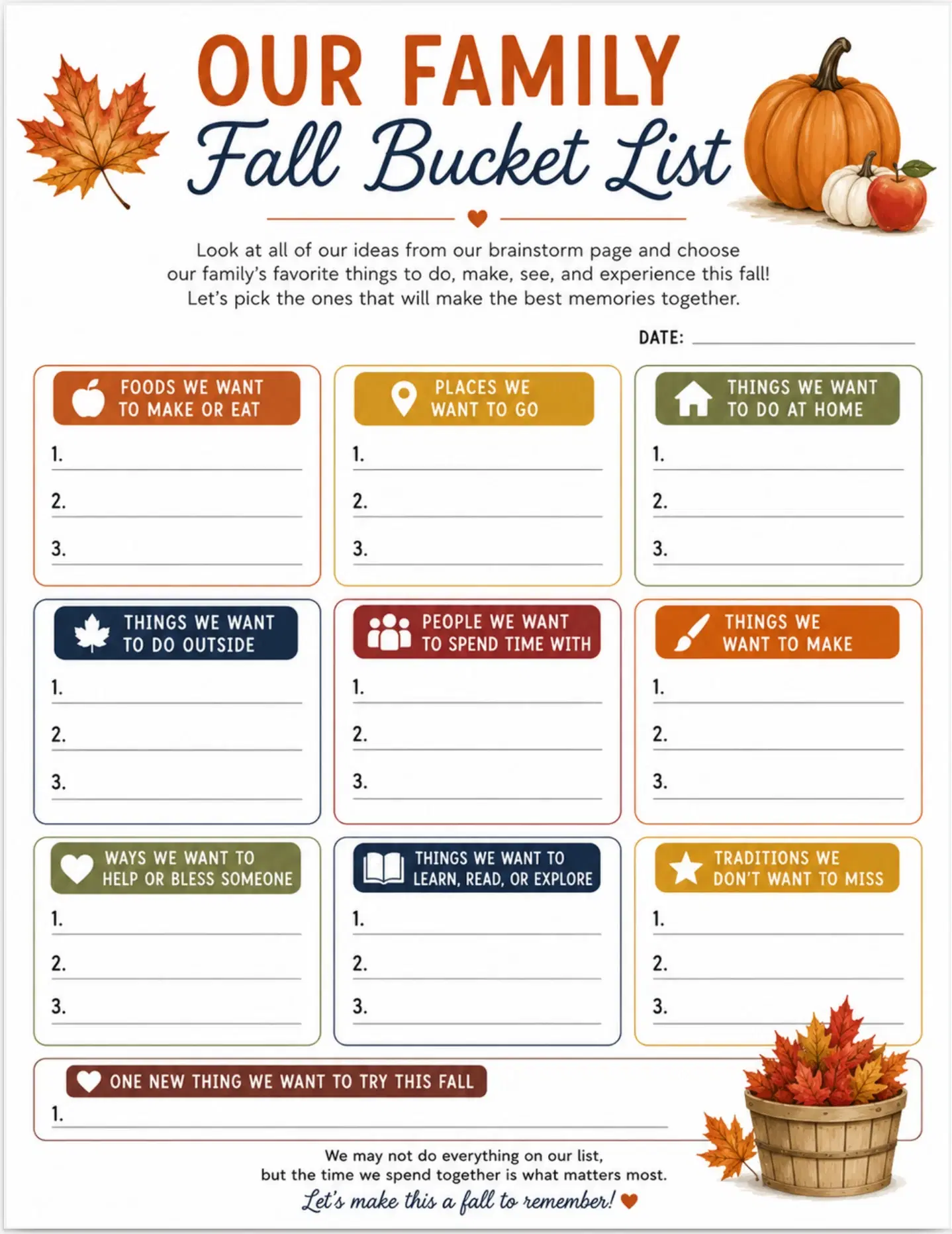 Fall Bucket List