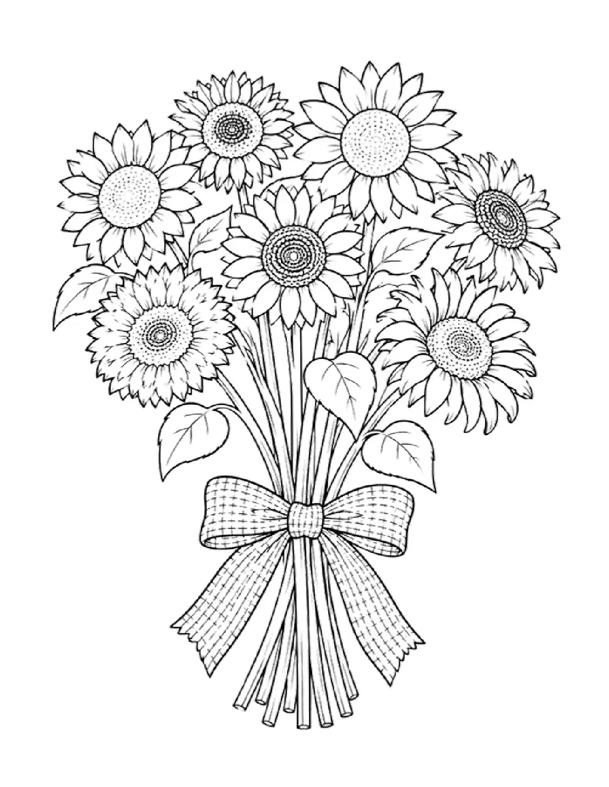 Free Printable Sunflower Bouquet