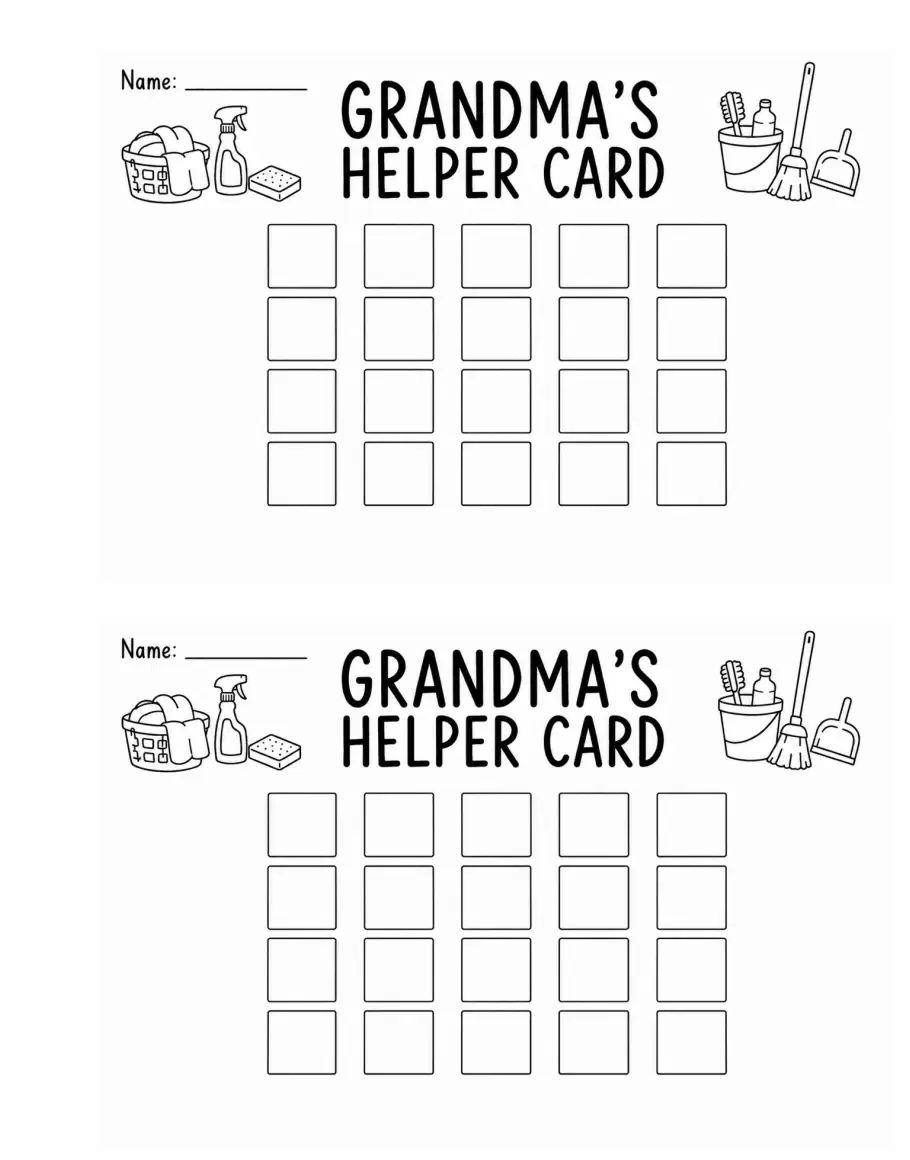 Grandma’s Helper Cards