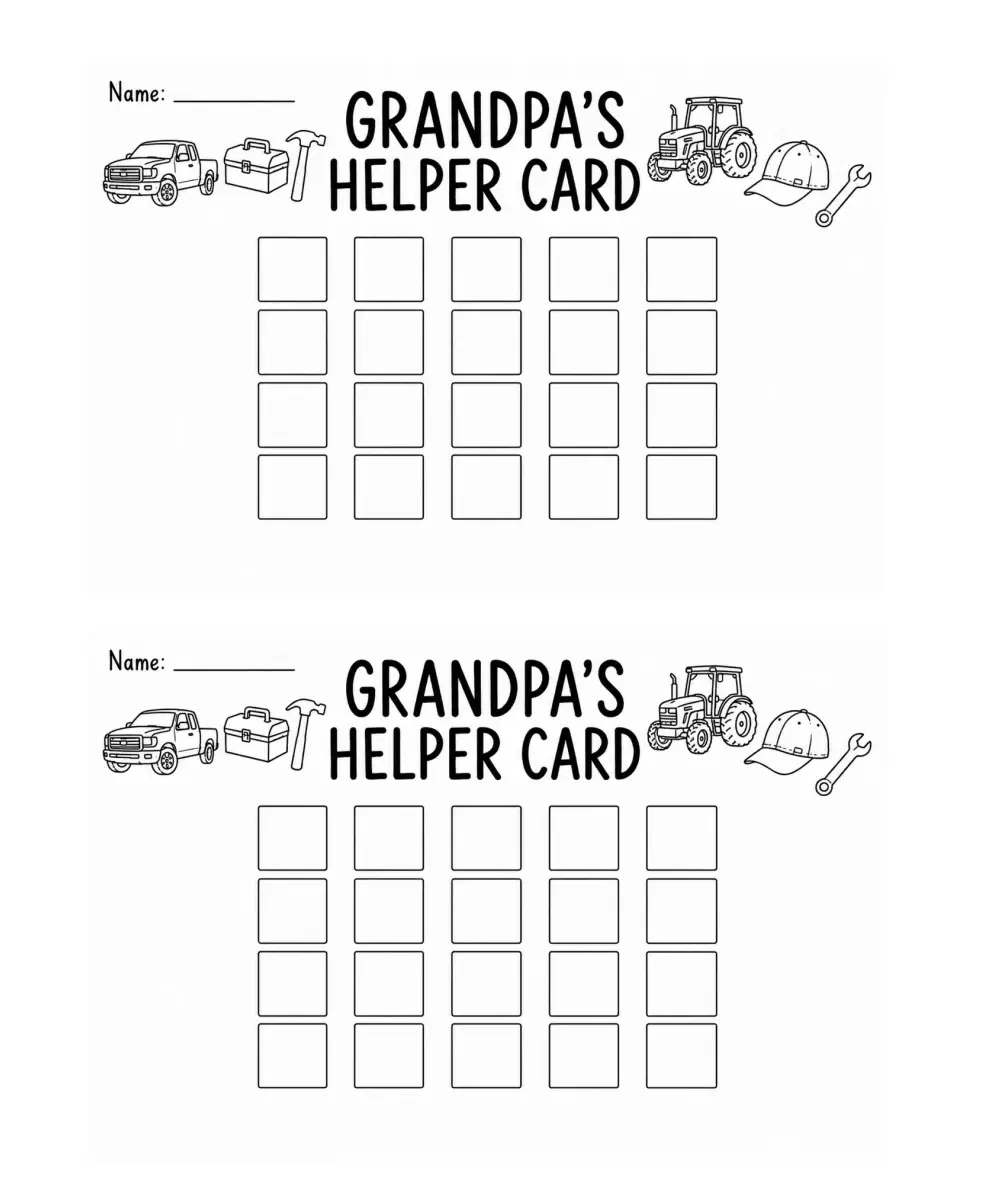 Grandpa’s Helper Cards