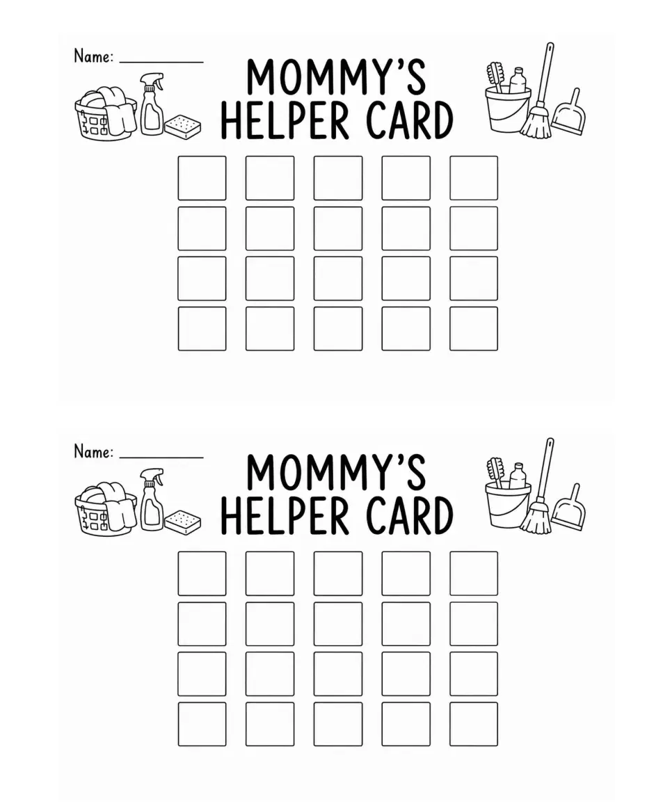 Mommy’s Helper Cards