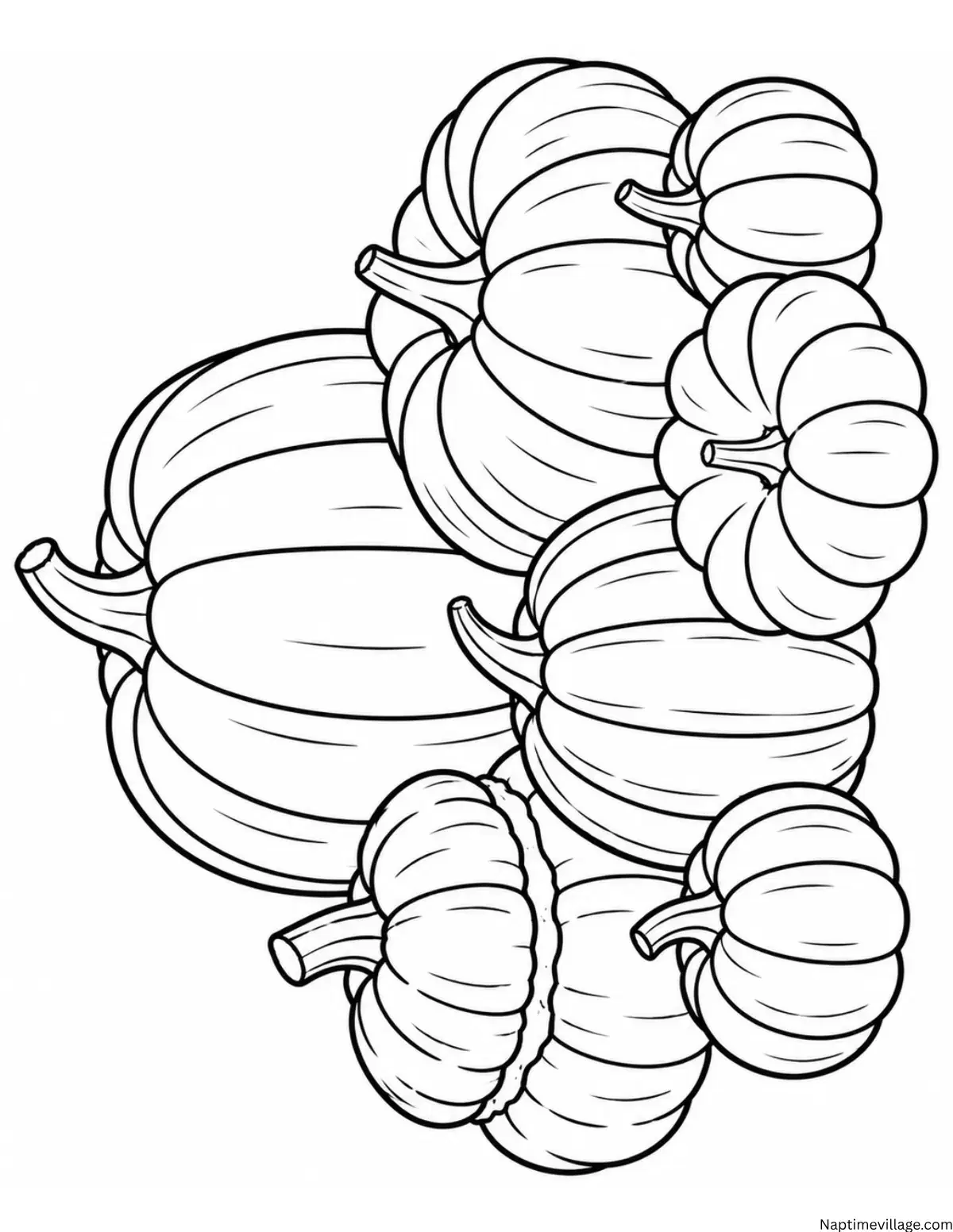 Pumpkin Collection Coloring Page