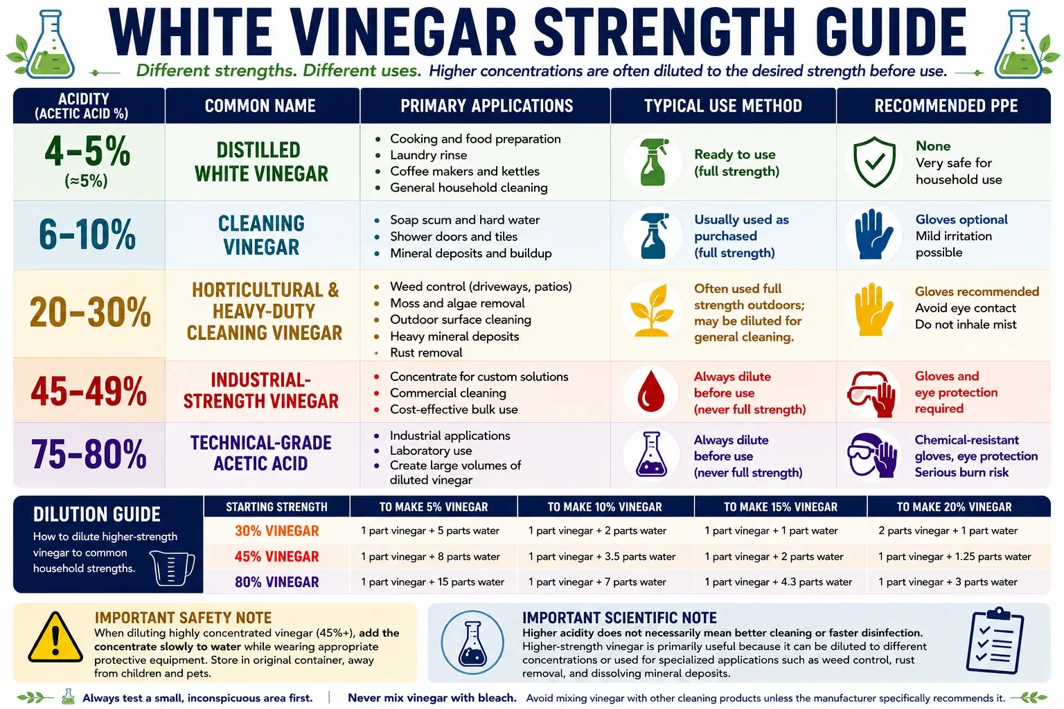 Vinegar vs. Bleach: When to Use Each Cleaner (A Food Scientist Explains the Science)