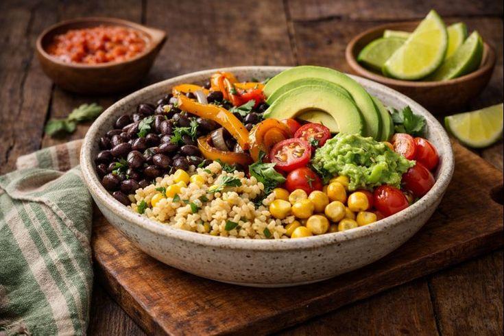 Black Bean Veggie Fajita Bowls